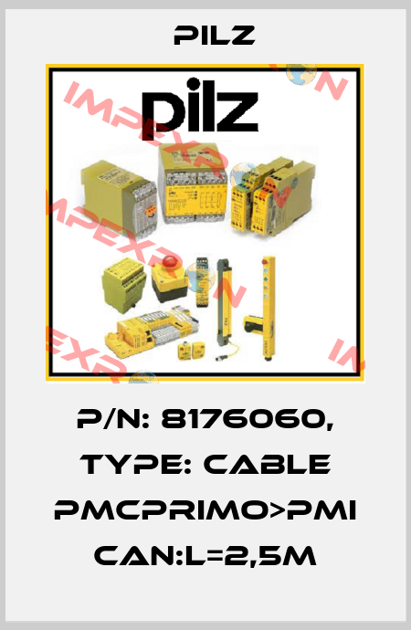 p/n: 8176060, Type: Cable PMCprimo>PMI CAN:L=2,5m Pilz