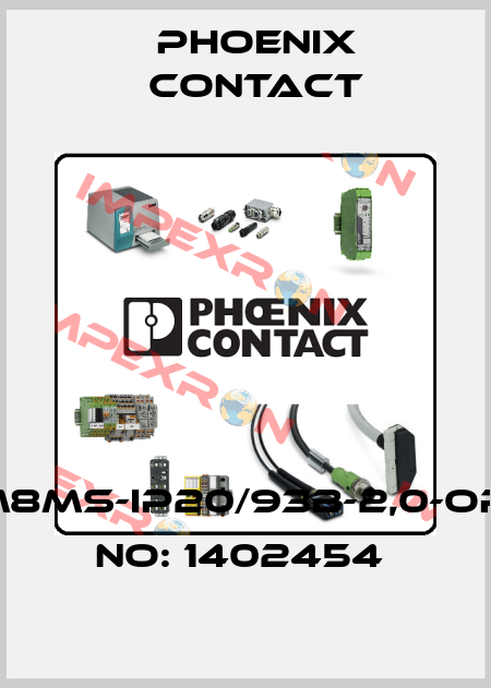 VS-M8MS-IP20/93B-2,0-ORDER NO: 1402454  Phoenix Contact