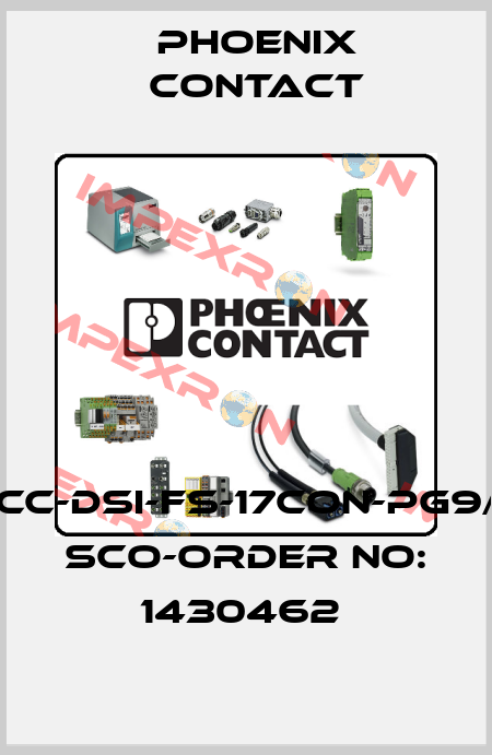 SACC-DSI-FS-17CON-PG9/0,5 SCO-ORDER NO: 1430462  Phoenix Contact