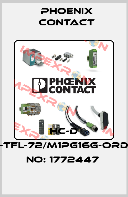 HC-D 25-TFL-72/M1PG16G-ORDER NO: 1772447  Phoenix Contact