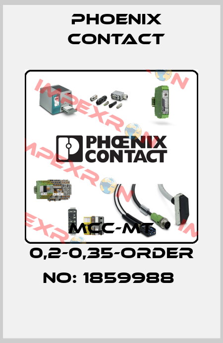MCC-MT 0,2-0,35-ORDER NO: 1859988  Phoenix Contact