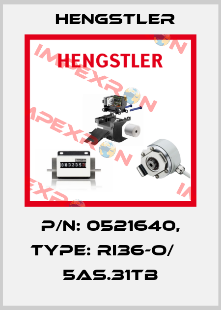 p/n: 0521640, Type: RI36-O/    5AS.31TB Hengstler