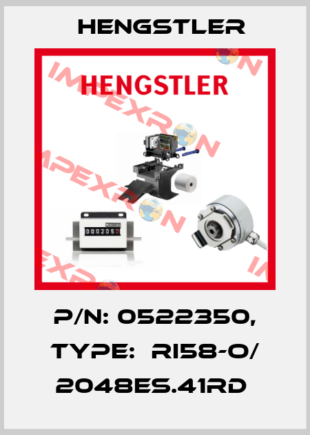 P/N: 0522350, Type:  RI58-O/ 2048ES.41RD  Hengstler