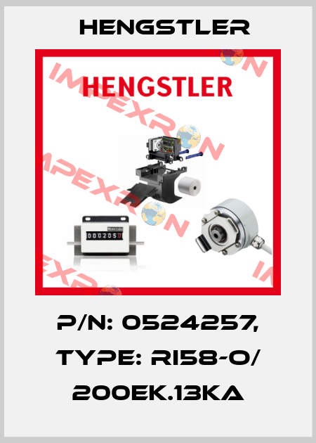 p/n: 0524257, Type: RI58-O/ 200EK.13KA Hengstler