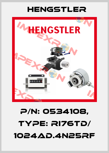 p/n: 0534108, Type: RI76TD/ 1024AD.4N25RF Hengstler