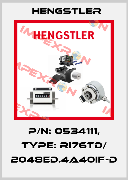 p/n: 0534111, Type: RI76TD/ 2048ED.4A40IF-D Hengstler