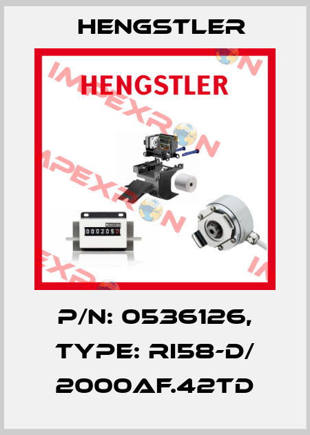 p/n: 0536126, Type: RI58-D/ 2000AF.42TD Hengstler