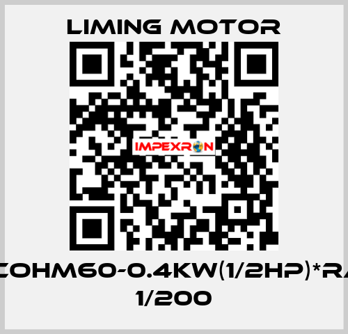 LM-COHM60-0.4KW(1/2HP)*RATIO 1/200 Liming Motor