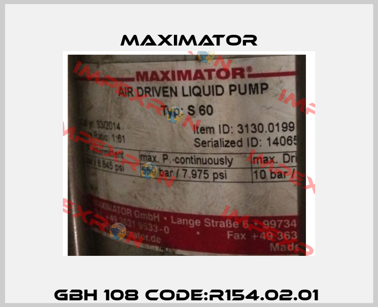 GBH 108 CODE:R154.02.01  Maximator