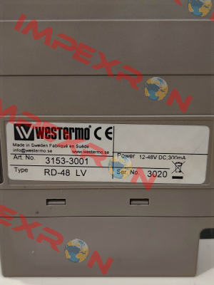 P/N: 3153-3001 Type: RD-48 LV Westermo