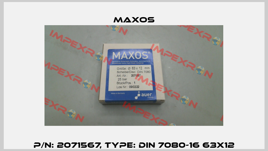 P/N: 2071567, Type: DIN 7080-16 63x12 Maxos