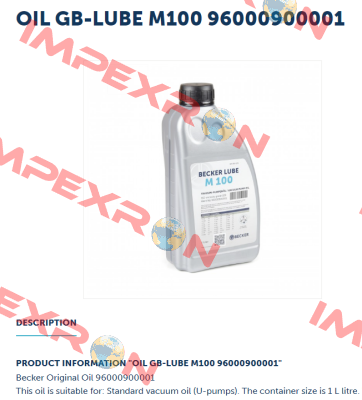 BECKER LUBE M 100 Becker